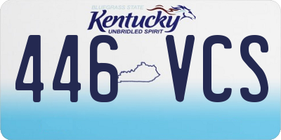 KY license plate 446VCS
