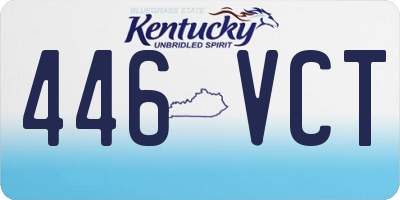 KY license plate 446VCT