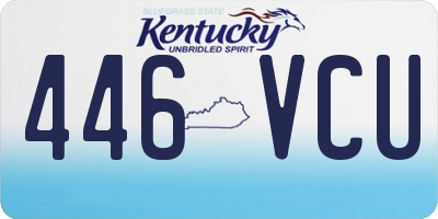KY license plate 446VCU
