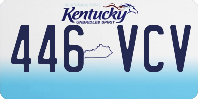 KY license plate 446VCV