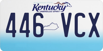 KY license plate 446VCX