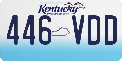 KY license plate 446VDD