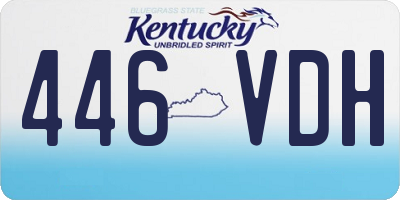 KY license plate 446VDH
