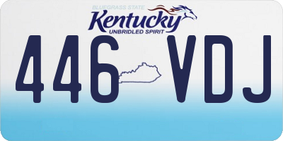 KY license plate 446VDJ