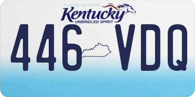 KY license plate 446VDQ