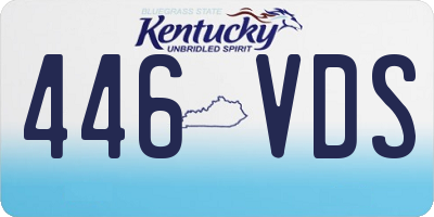 KY license plate 446VDS
