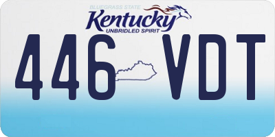 KY license plate 446VDT