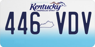 KY license plate 446VDV
