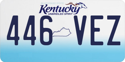 KY license plate 446VEZ