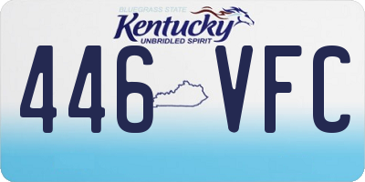 KY license plate 446VFC