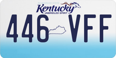 KY license plate 446VFF