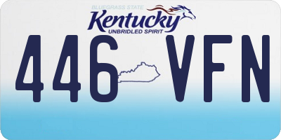 KY license plate 446VFN