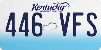 KY license plate 446VFS