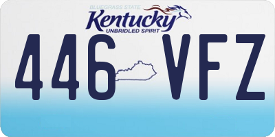 KY license plate 446VFZ