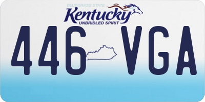 KY license plate 446VGA
