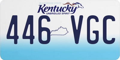 KY license plate 446VGC