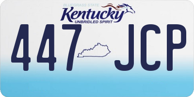 KY license plate 447JCP