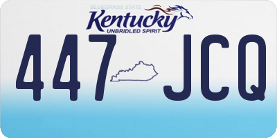 KY license plate 447JCQ