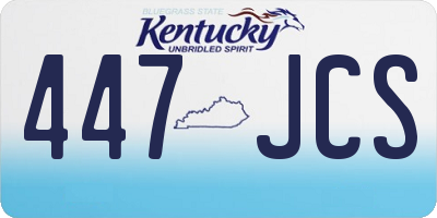 KY license plate 447JCS