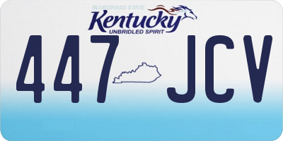 KY license plate 447JCV