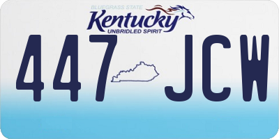 KY license plate 447JCW