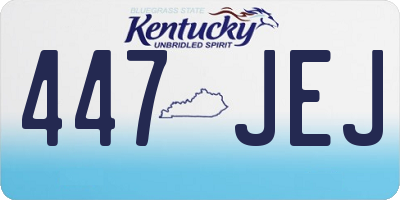 KY license plate 447JEJ