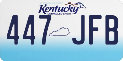 KY license plate 447JFB