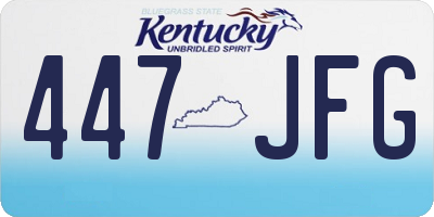 KY license plate 447JFG