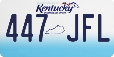 KY license plate 447JFL