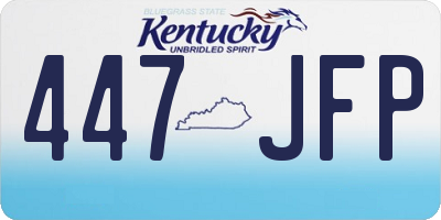 KY license plate 447JFP