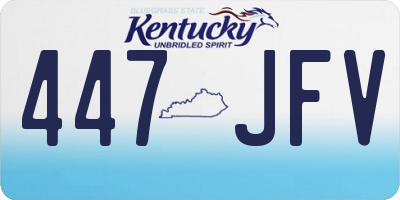 KY license plate 447JFV