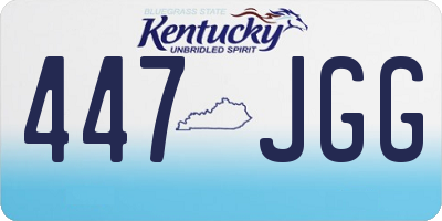 KY license plate 447JGG