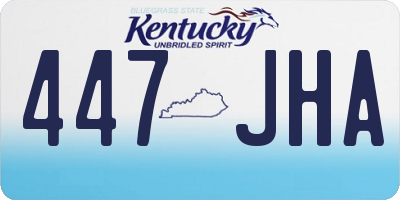 KY license plate 447JHA
