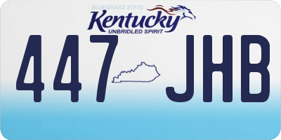 KY license plate 447JHB