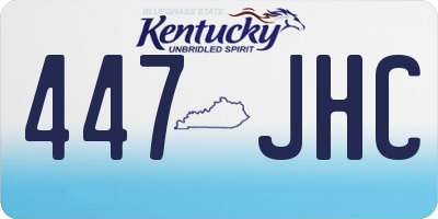 KY license plate 447JHC