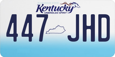 KY license plate 447JHD