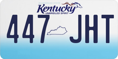 KY license plate 447JHT