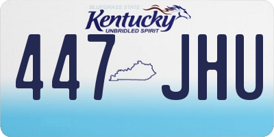 KY license plate 447JHU