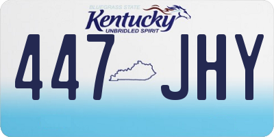 KY license plate 447JHY