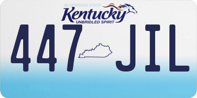 KY license plate 447JIL