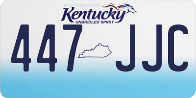 KY license plate 447JJC