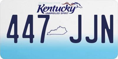KY license plate 447JJN
