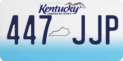 KY license plate 447JJP