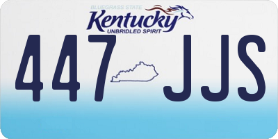 KY license plate 447JJS