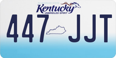 KY license plate 447JJT
