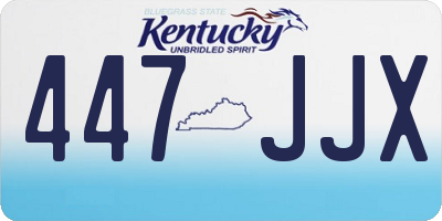 KY license plate 447JJX