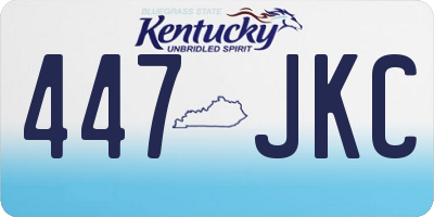 KY license plate 447JKC