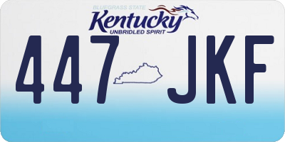 KY license plate 447JKF