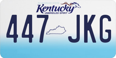 KY license plate 447JKG
