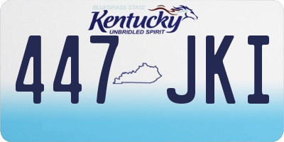 KY license plate 447JKI